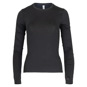 Women's Classic Long Sleeve Tennis Top Black-Apparel-Inphorm-F21010-002H25-Tennis Express
