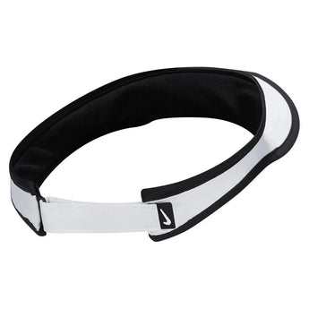 Juniors' Dri-FIT Ace Swoosh Tennis Visor-Apparel-Nike-FB5061-100_2-4-[Sku]-Tennis Express