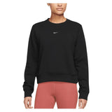 Women's Dri-Fit One Crew-Neck French Terry Sweatshirt Black and Silver Check-Apparel-Nike-FB5125-010SILB-3-Tennis Express