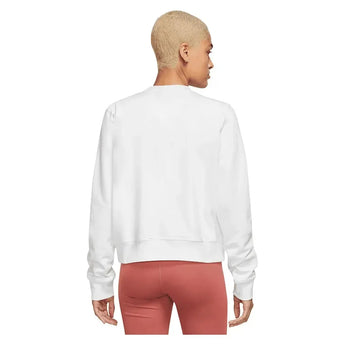 Women's Dri-Fit One Crew-Neck French Terry Sweatshirt White-Apparel-Nike-FB5125-100-2-Tennis Express