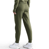 Women's Therma-FIT One High-Waisted 7/8 Joggers Medium Olive and White-Apparel-Nike-FB5431-222H25-2-Tennis Express