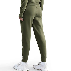 Women's Therma-FIT One High-Waisted 7/8 Joggers Medium Olive and White-Apparel-Nike-FB5431-222H25-2-Tennis Express