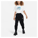 Girl's Club Fleece High-Waisted Fitten Pants-Apparel-Nike-FD2921-H23-010-5-5-[Sku]-Tennis Express