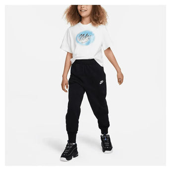 Girl's Club Fleece High-Waisted Fitten Pants-Apparel-Nike-FD2921-H23-010-5-5-[Sku]-Tennis Express