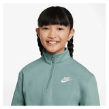 Girls' Sportswear Club Fleece 1/2-Zip Long-Sleeve Top-Apparel-Nike-FD2930-017_1-Tennis Express