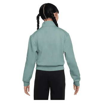 Girls' Sportswear Club Fleece 1/2-Zip Long-Sleeve Top-Apparel-Nike-FD2930-017_2-Tennis Express