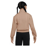 Girls' Sportswear Club Fleece 1/2-Zip Long-Sleeve Top-Apparel-Nike-FD2930-200_2-Tennis Express