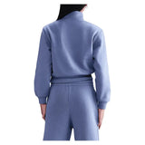 Girls' Sportswear Club Fleece 1/2-Zip Long-Sleeve Top World Indigo and White-Apparel-Nike-FD2930-499H25-1-Tennis Express