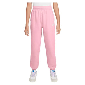 Girls' Sportswear Club Fleece Loose Pants Med Soft Pink-Apparel-Nike-FD2933-690B-2-Tennis Express