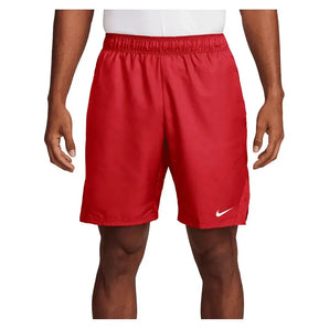 Men's Court Dri-FIT Victory 9 Inch Tennis Short University Red and White-Apparel-Nike-FD5384-657B-Tennis Express