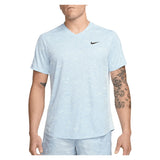 Men's Dri-Fit Victory Tennis Top, Nike, 474_GLACIER_BLUE/BLK, Tennis Express, FD5392-U24-474-GLACIER-BLUE-BLK-1