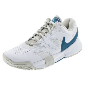 Men's Court Lite 4 Tennis Shoes White and Smokey Blue,Footwear,Nike,White/Smokey Blue,6,Tennis Express,FD6574-112F26copy