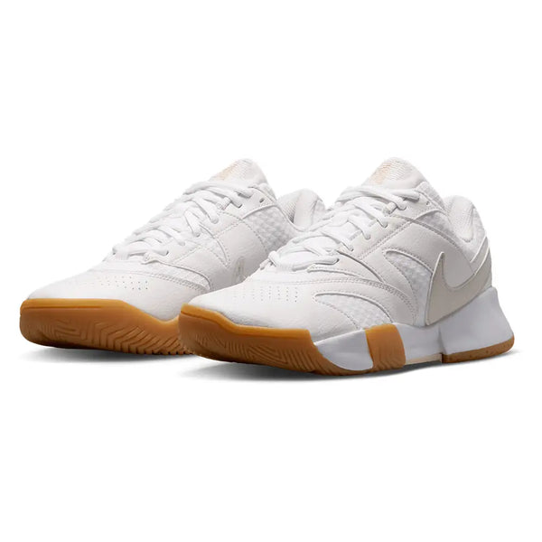 Women's Court Lite 4 Tennis Shoes White and Lt Orewood Brown,Footwear,Nike,White/Lt Orewood Brown,5,Tennis Express,FD6575-113F26-y