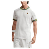 Men's Court Heritage Short Sleeve Tennis Top,Apparel,Nike,030 Phantom,XS,Tennis Express,FN0318-030