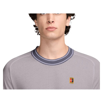 Men's Court Heritage Short Sleeve Tennis Top, Nike, Tennis Express, FN0318-H26-4