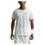 Men's Court Heritage Short Sleeve Tennis Top-Apparel-Nike-FN0318-U26-394-3-Tennis Express