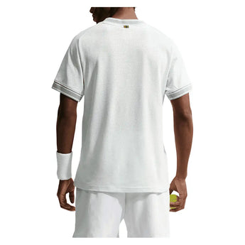 Men's Court Heritage Short Sleeve Tennis Top-Apparel-Nike-FN0318-U26-394-4-Tennis Express