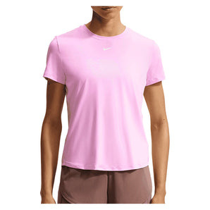 Women's One Classic Dri-FIT Short Sleeve Training Top,Apparel,Nike,621 Pink Rise/White,XS,Tennis Express,FN2798-621
