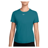 Women's One Classic Dri-FIT Short Sleeve Training Top, Nike, 372 Bright Spruce/White, Tennis Express, FN2798-H26-372-BRIGHT-SPRUCE-WHITE-1