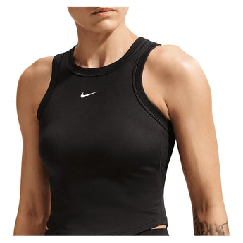 Women's One Fitted Dri-FIT Cropped Tank Top-Apparel-Nike-FN2806-011_2-Tennis Express