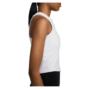 Women's One Fitted Dri-FIT Cropped Tennis Tank Top-Apparel-Nike-FN2806-100_2-Tennis Express