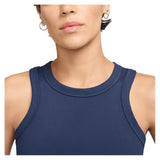 Women's One Fitted Dri-FIT Cropped Training Tank Midnight Navy-Apparel-Nike-FN2806-410B-3-Tennis Express