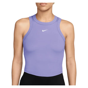Women's One Fitted Dri-FIT Cropped Training Tank, Nike, 580 Purple Pulse/White, Tennis Express, FN2806-H26-580-PURPLE-PULSE-WHITE-1