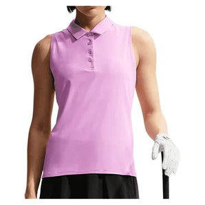 Women's Dri-FIT Victory Sleeveless Tennis Polo,Apparel,Nike,503 Lt Magenta/White,XS,Tennis Express,FQ1572-503_bd2a2be4-3f07-408e-b817-b459d6b39108