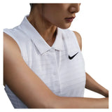 Women's Dri-Fit Victory Sleeveless Striped Tennis Polo-Apparel-Nike-FQ1824-100U25-1-Tennis Express