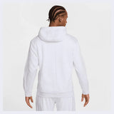 Men's Heritage Dri-FIT Fleece Tennis Hoodie Football Grey and Mineral Teal-Apparel-Nike-FQ2093-085-3-Tennis Express