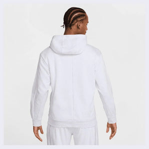 Men's Heritage Dri-FIT Fleece Tennis Hoodie Football Grey and Mineral Teal-Apparel-Nike-FQ2093-085-3-Tennis Express