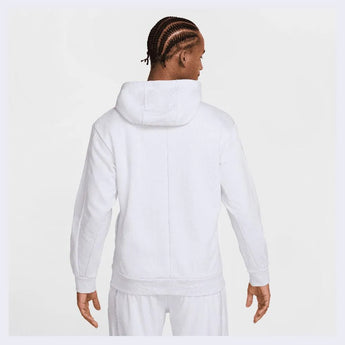 Men's Heritage Dri-FIT Fleece Tennis Hoodie Football Grey and Mineral Teal-Apparel-Nike-FQ2093-085-3-Tennis Express