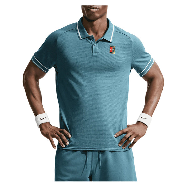 Men's Court Heritage Tennis Polo,Apparel,Nike,008 Smokey Blue,XS,Tennis Express,FQ2101-008