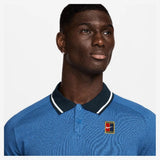 Men's Heritage Tennis Polo Star Blue and Armory Navy-Apparel-Nike-FQ2101-402S25-2-Tennis Express