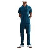 Men's Court Heritage Tennis Polo Blue Force and Green Abyss-Apparel-Nike-FQ2101-415F25-5-Tennis Express