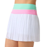 Women's Slice Tennis Skort White and Menthol,Apparel,Bobbe,White/Menthol,XS,Tennis Express,FR-SS-2104-2