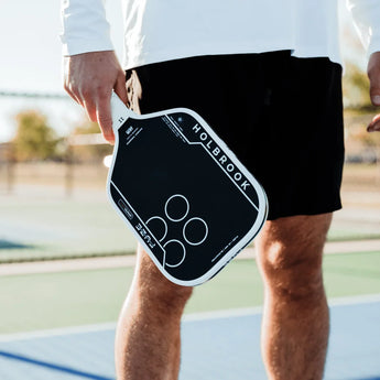 Fuze VantaGrit Elongated 14mm Pickleball Paddle Black and White, Holbrook, Tennis Express, FUZE-V-E-14-3