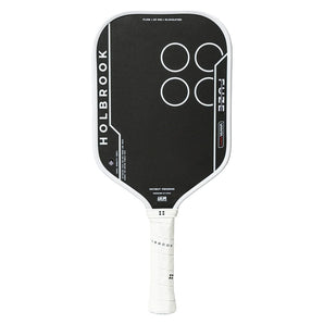 Fuze VantaGrit Elongated 14mm Pickleball Paddle Black and White, Holbrook, Black/White, Tennis Express, FUZE-V-E-14-BLACK-WHITE-1