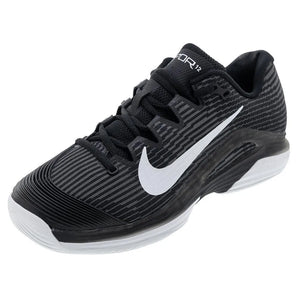 Men's Zoom Vapor 12 Tennis Shoes Black and White-Footwear-Nike-FV5552-001S25-Tennis Express