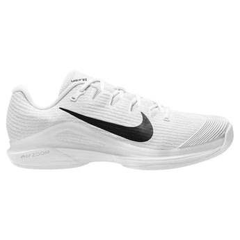 Men's Zoom Vapor 12 Tennis Shoes White and Black-Footwear-Nike-FV5552-101_2-Tennis Express