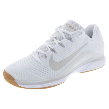 Men's Zoom Vapor 12 Tennis Shoes White and Lt Orewood Brown