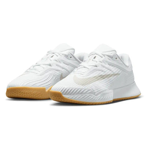 Women's Zoom Vapor Pro 3 Tennis Shoes White and Lt Orewood Brown