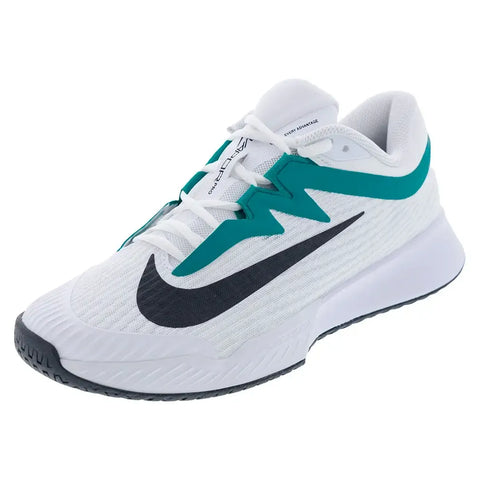 Men's Zoom Vapor Pro 3 Tennis Shoes White and Emerald Green