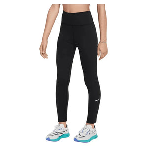Girls' One Dri-FIT High-Waisted Training Leggings-Apparel-Nike-FZ5605-010-Tennis Express