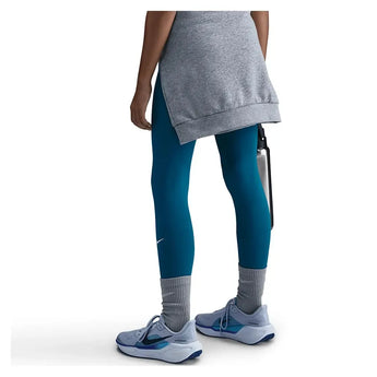 Girls' One Dri-FIT High-Waisted Training Leggings Green Abyss and White-Apparel-Nike-FZ5605-301H25-2-Tennis Express