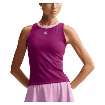 Women's Court Dri-FIT Advantage Tennis Tank, Nike, 630 True Berry/White, Tennis Express, FZ6657-H26-630-TRUE-BERRY-WHITE-1
