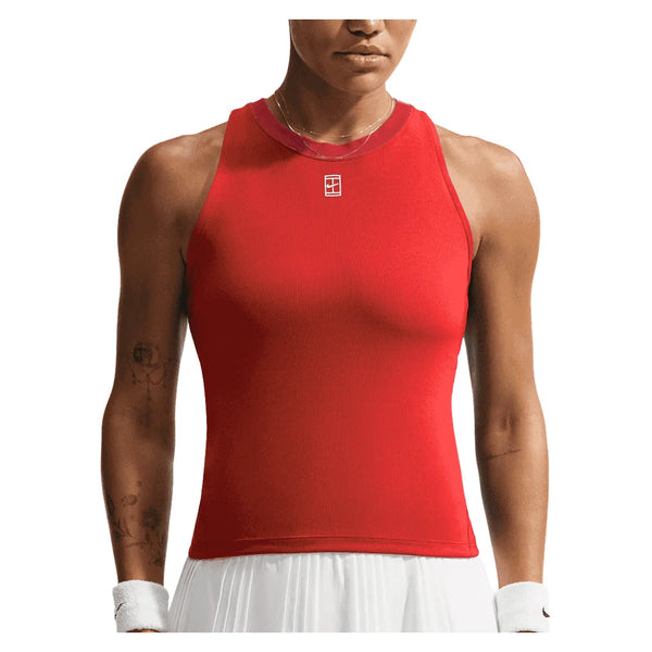 Women's Court Dri-FIT Advantage Tennis Tank, Nike, 657 University Red/White, Tennis Express, FZ6657-H26-657-UNIVERSITY-RED-WHITE-1