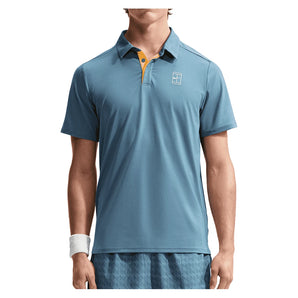 Men's Court Dri-FIT Advantage Tennis Polo Smokey Blue and White,Apparel,Nike,Smokey Blue/White,XS,Tennis Express,FZ6907-006