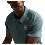 Men's Court Dri-FIT Advantage Tennis Polo Mineral Slate and White,Apparel,Nike,,,Tennis Express,FZ6907-382-6