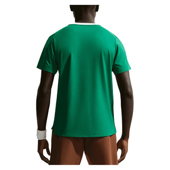 Men's Court Dri-FIT Advantage Tennis Top Malachite and White-Apparel-Nike-FZ6910-365-4-Tennis Express
